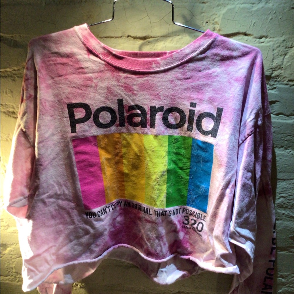 Polaroid Pink Multicolor Long Sleeve Tee